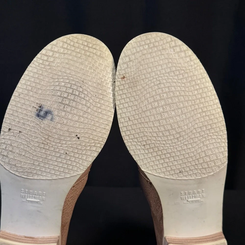 Vintage Stuart Weitzman Spectator Penny Loafers Two Tone Leather Spain Women 9 M